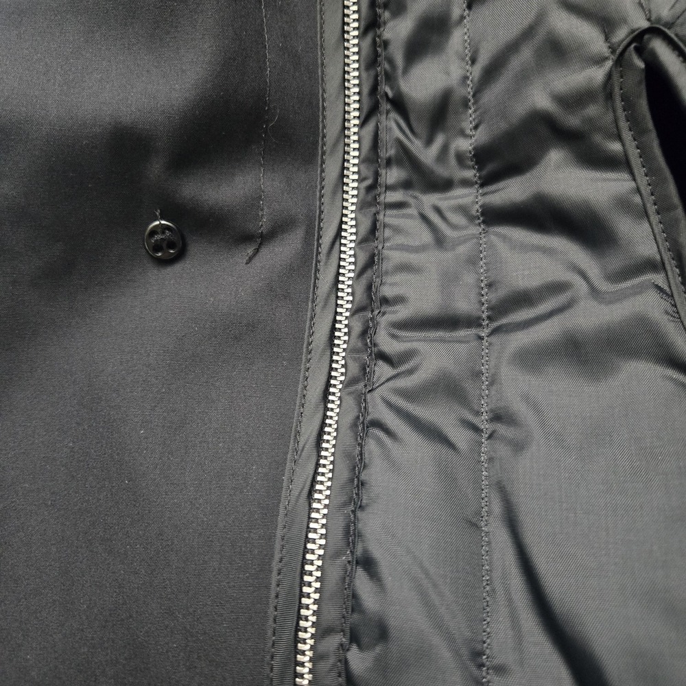 Vtg DSCP All Weather Trench Coat Mens 42R Black Zip Out Lining Water Resistant - Picture 5 of 6